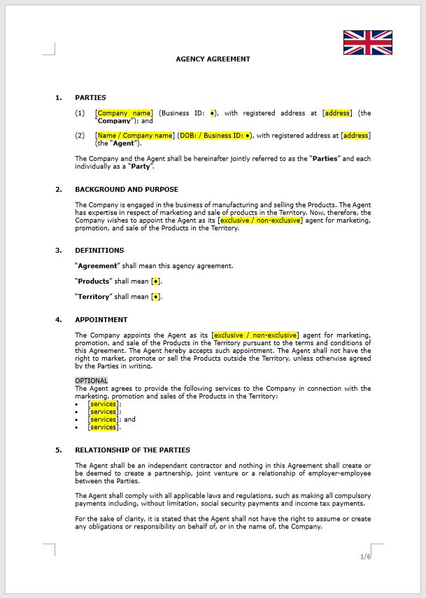 Agency Agreement