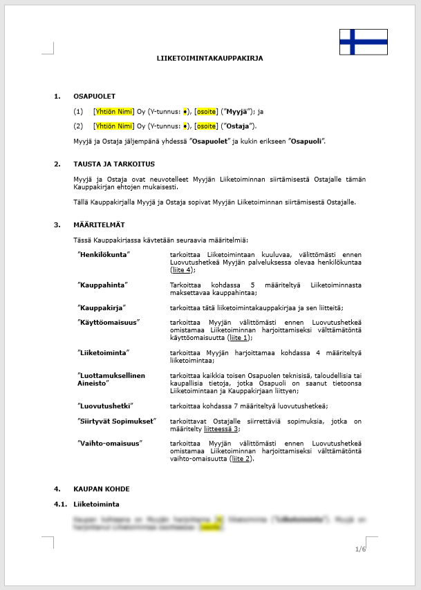 Liiketoimintakauppakirja