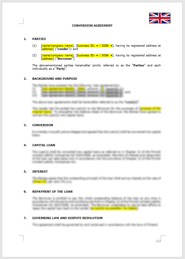 Conversion Agreement