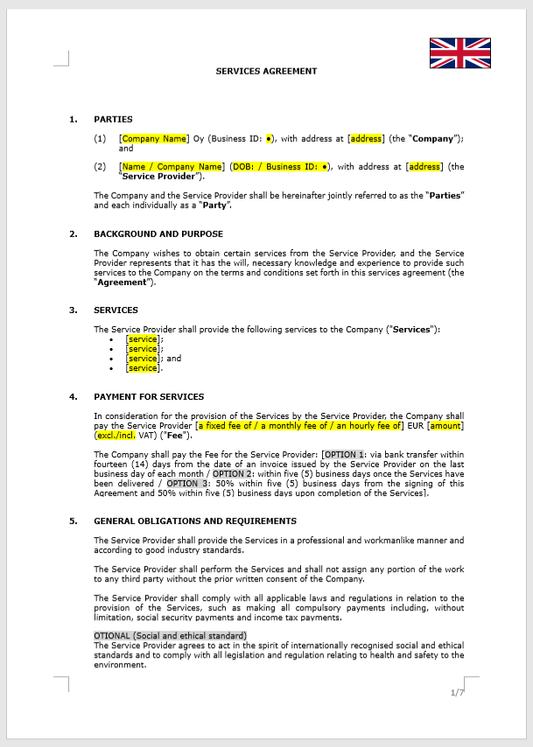 Services Agreement
