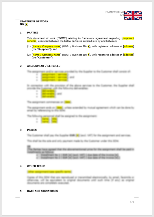 Statement of Work (SOW)