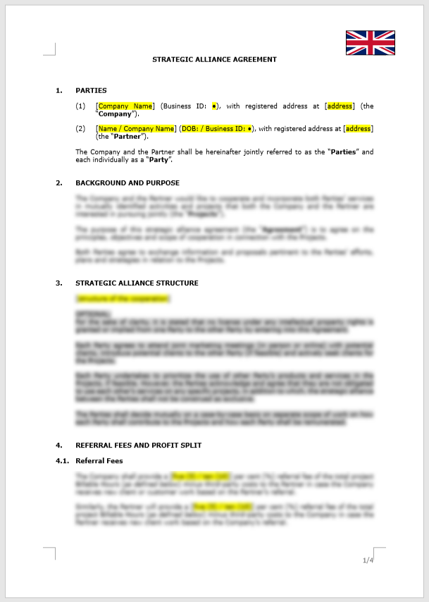 Strategic Alliance Agreement