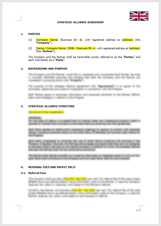 Strategic Alliance Agreement