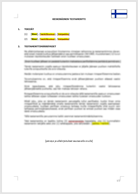 Keskinäinen testamentti