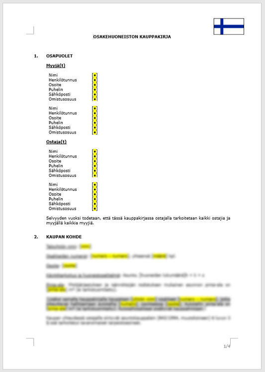 Osakehuoneiston kauppakirja